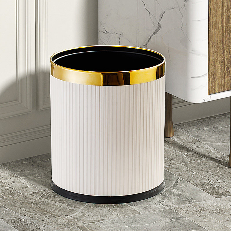 Bins Home Large Number of light extravagant upsets Living room Kitchen Bedrooms Toilet toilet minimalist Striped Double no lid-Taobao