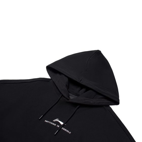 李宁卫衣春秋新款男女同款美式复古宽松连帽情侣休闲早春运动上衣