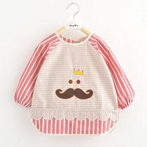 Autumn and winter baby girl eating coat warm baby dress 1-2 3-4 year old gown bib