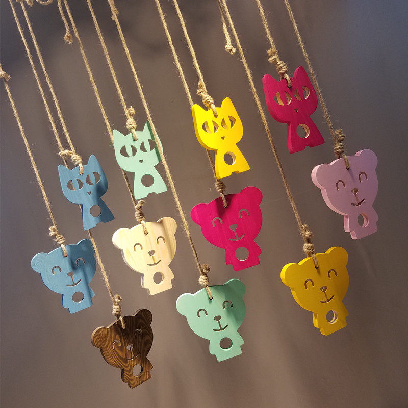 Children's Clothing Shop Rings Small Bear Hemp Rope Hanger Hanger Hanger Suspended Display Rack Clothing Store Hanging Clothes Hanger Hanging Chain