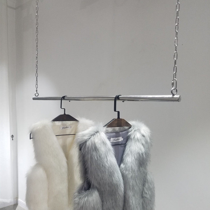 Stainless Steel Hanger Clothing Shop Rings Show Rack Hanger Hanging Side Hanging Iron Necklace Upper Wall Clothing Rack