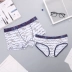 2 cặp đôi đồ lót kết hợp mới nam boxer nữ tam giác cặp đồ lót băng lụa sáng tạo cá tính phù hợp quần lót cặp Cặp đôi