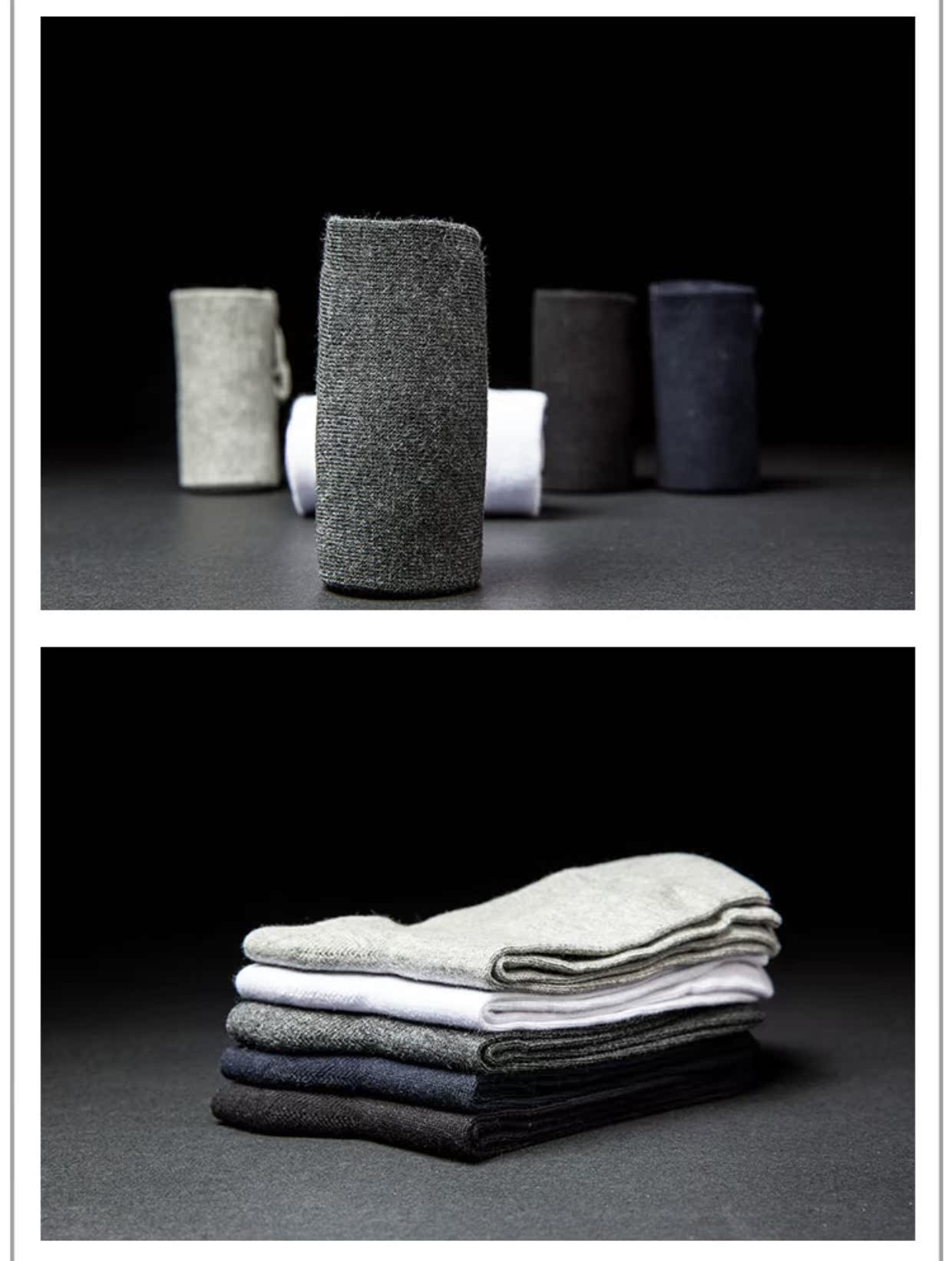 Vớ cotton vớ nam ống mùa đông nam cotton nam vớ bốn mùa kinh doanh vớ cotton đen tất lót lông