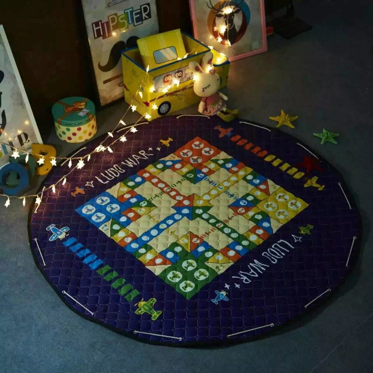 Развивающий коврик для ползания ins宝宝爬行垫加厚客厅卧室儿童游戏垫折叠地毯可收纳婴儿爬爬垫 OTHER