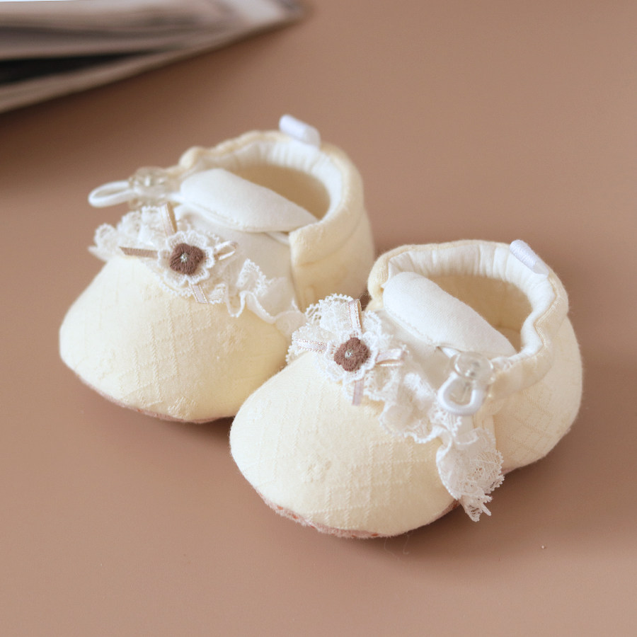 Baby Spring and Autumn Shoes That Don'T Slip Off, Princess-Style Shoe Covers for Baby Girls, 6 to 12 Months, Newborn Shoes 0-3 Months — 7