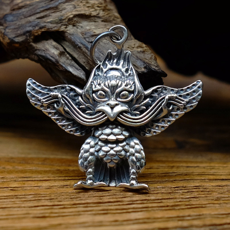 Fanyinyuan hidden secret instrument sterling silver Dapeng Garuda pendant pendant for men and women