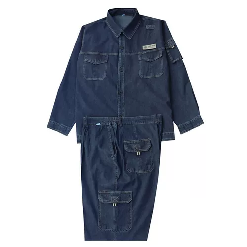 Хлопковый джинсовый антистатический износостойкий комплект для работы, делается под заказ