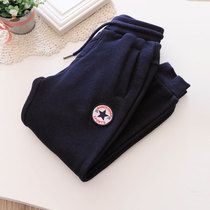 Girl Boy Gush Pants Integrated Suede 2021 Autumn Winter New CUHK Tong Thickened Imitation Denim Sportpants Outwear