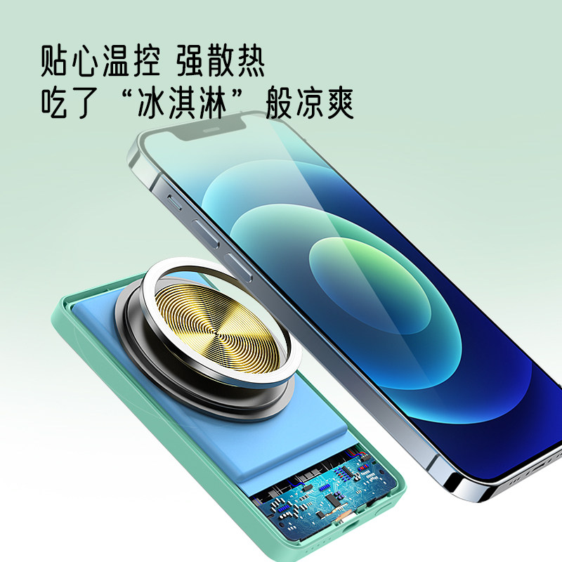 Anker Anke آيس كريم ملون سلسلة magsafe راديوية قابلة لإعادة الشحن 5000 مللي أمبير ، طاقة محمولة صغيرة ومحمولة مناسبة لـ Apple 12 Mobile Pro max