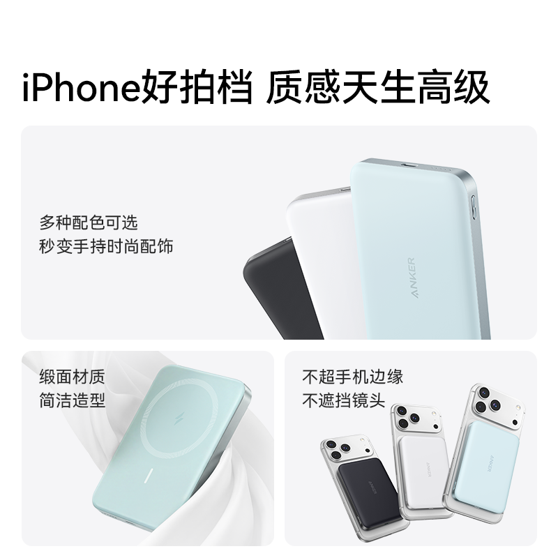 Apple, ультратонкий авиаприбор, магнитный вместительный беспроводной небольшой источник питания для зарядки, iPhone17, совместимый с ручным телефоном