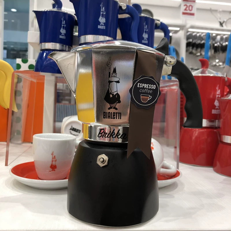 bialetti quầy brikka van đôi espresso moka pot Ý thơm kiểu Ý gia đình nồi cà phê mỡ - Cà phê