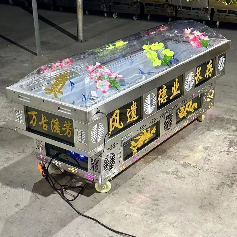 Crystal Coffin Manufacturer Direct Sales Luxury Coffin Ice Coffin Refrigerated Constant Temperature Freezing Portable Purple Gold Funeral Coffin Crystal Coffin Manufacturer Direct Sales Luxury Coffin Ice Coffin Refrigerated Constant Temperature Freezing Portable Purple Gold Funeral Coffin