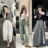 美洋 Кашемировая шерстяная футболка с круглым воротником, оверсайз