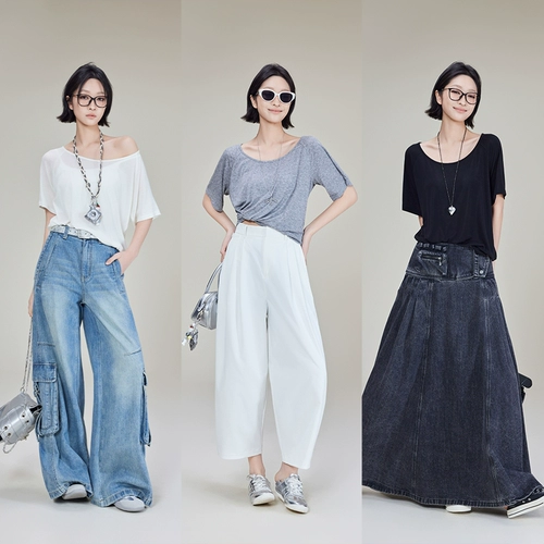 美洋 Кашемировая шерстяная футболка, оверсайз, круглый воротник