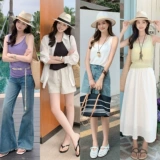 美洋 Meiyang [Spot] Прозрачный жилет Lanjing Tiansi | Микропрозрачная эстетическая круглая шея без рукавов - пятница