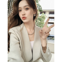 Meyang Meiyang Extreme Minimalist Aesthetic Suit Imports Imitation of Hemp Creme) Fake Turnover Commuter Casual Western Suit Jacket