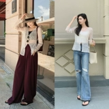 美洋 Мейян Глазированная кардиганская пустота, туманная романтическая лень, расслабление v -neck long -sleeved свитер