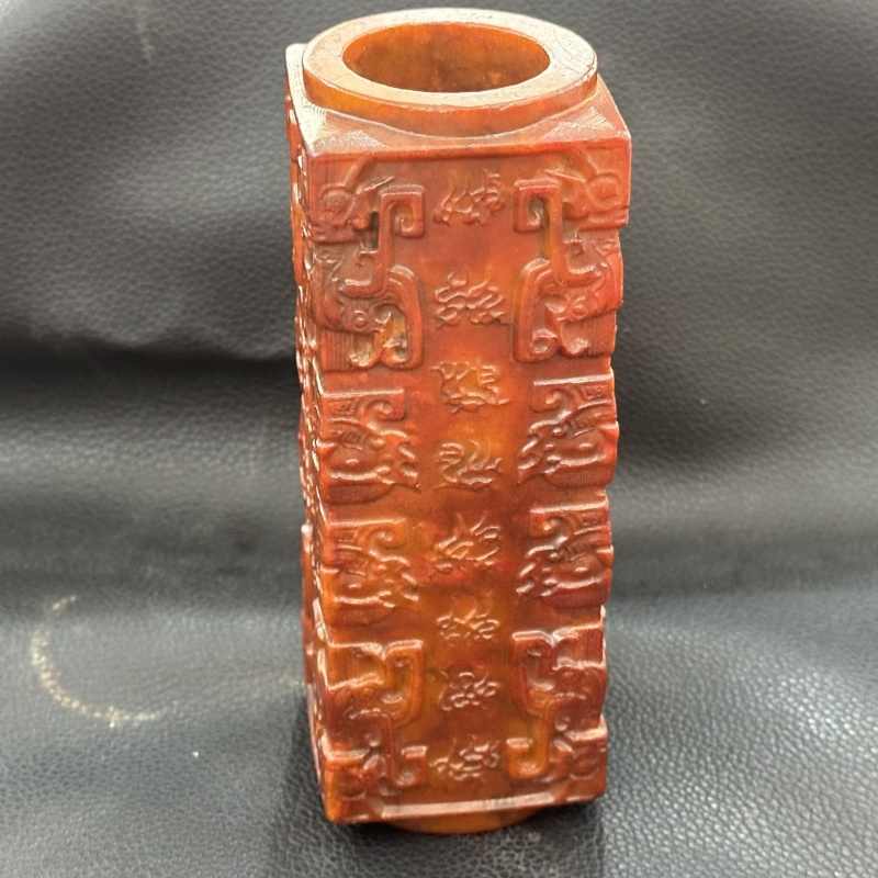 古玉 玉琮 黄玉 唐物 古玩 國立故宮博物院>精選賞析>玉琮