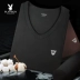 Playboy nam cotton nhiệt đồ lót một mảnh cotton trung niên áo len mùa thu quần áo mặc mùa thu đông