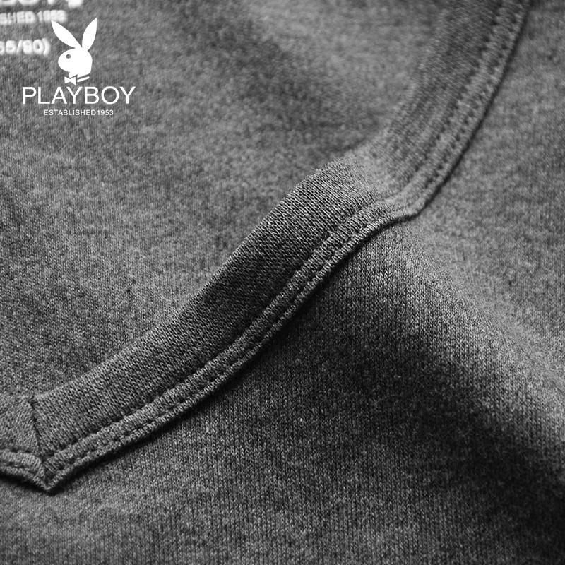 Playboy mens bông ấm đồ lót mùa đông mùa thu quần áo mùa thu thiết lập giới trẻ mỏng áo len bông đáy.