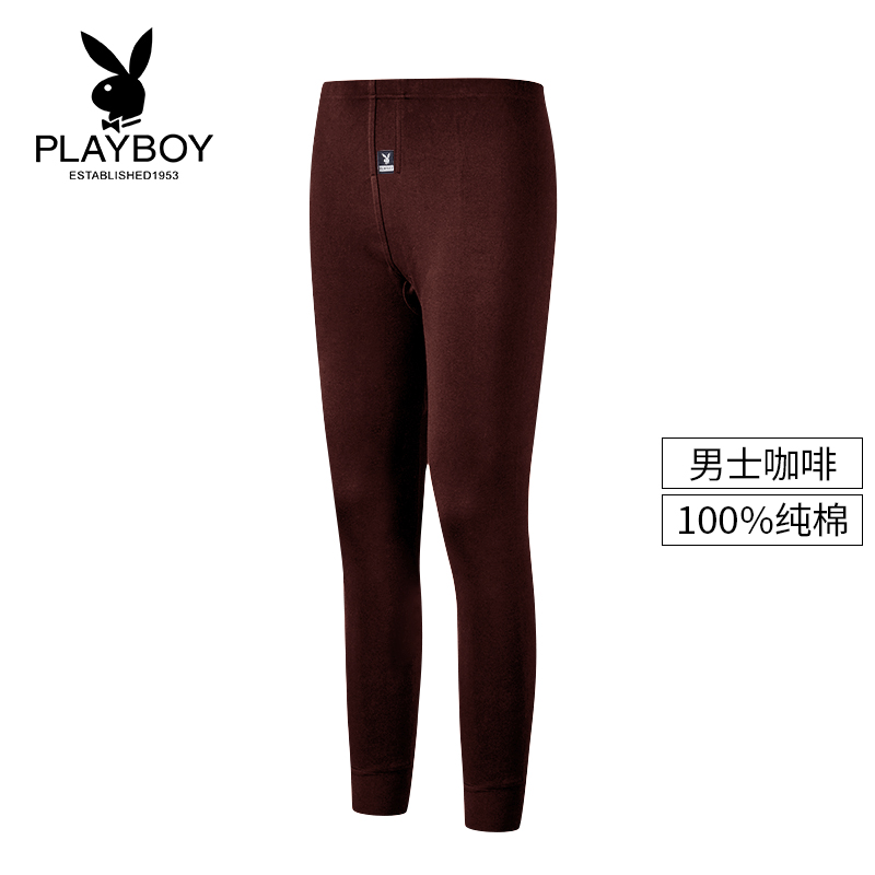 Playboy mens mùa thu quần mens quần cotton mùa xuân và mùa thu mùa đông xà cạp xà cạp quần ấm mỏng 2020 mô hình mới.