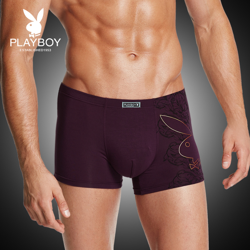 Playboy mens quần lót mens quần bốn-góc đá Modale phẳng góc quần bé trai thể thao cỡ lớn quần short đầu.