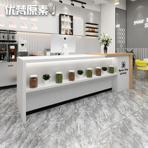 Milk Tea Shop Simple Counter Modern Customized Cafe Bar Supermarket Front Dessert Dessert Checkout Dessert