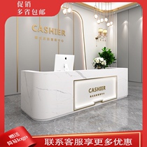 Light luxury cashier atmospheric hotel front desk simple modern beauty salon club reception desk commercial sales department bar