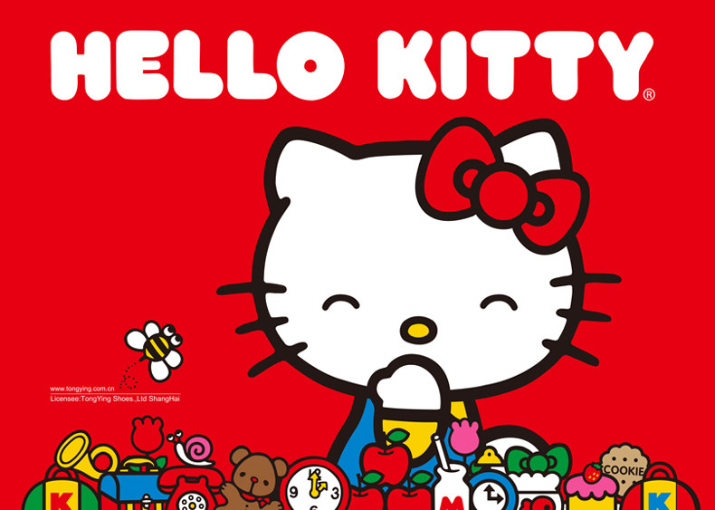 Chaussons enfants en autre HELLO KITTY pour été - semelle autre - Ref 986384 Image 7