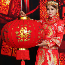 Wedding lantern happy word lantern decoration balcony a pair of Chinese wedding wedding Gate glowing flock Lantern