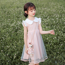 girls' summer dress 2022 new western style children's dress summer children's clothing thin short sleeve princess dress summer