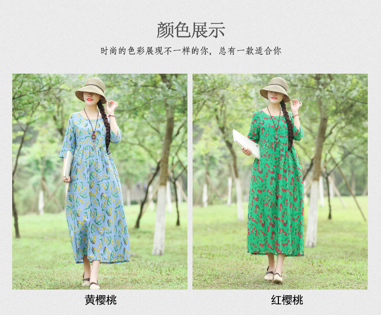 Robe femme en Coton et lin - Ref 3328623 Image 87