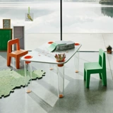 SortИтальянский пластиковый детский стол MAGIS, многофункциональный обучающий стол, современный простой Little Flare