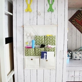 Сумка для хранения, подвесной органайзер, ткань, большая коробочка для хранения, из хлопка и льна