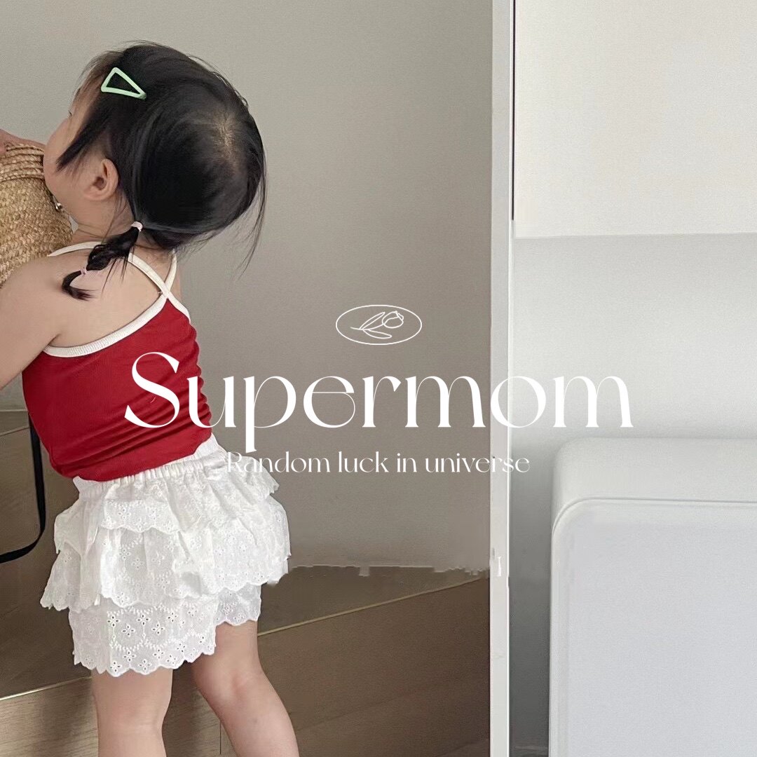 S uper family 2022 summer new girl Han Edition with hanging tape vest casual outer wearing irregular porpoise skirt