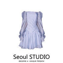 Spring Summer Dress 2022 New Fairy Birthday Temperament Dating Long Sleeve Dress Dress Code Fashion this year