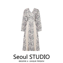 Independent Design Small Crowddesign Sensation Mona Purple Vines Printed One-piece Dress