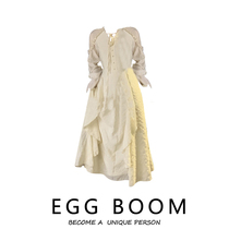 2022 Spring new sweet and beautiful foreign pistachio lace tea hysteria super fairy length irregular design long sleeves dress