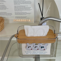 ins Wind funny cartoon puppy retractable home coffee table desktop tissue box storage box pumping box large capacity