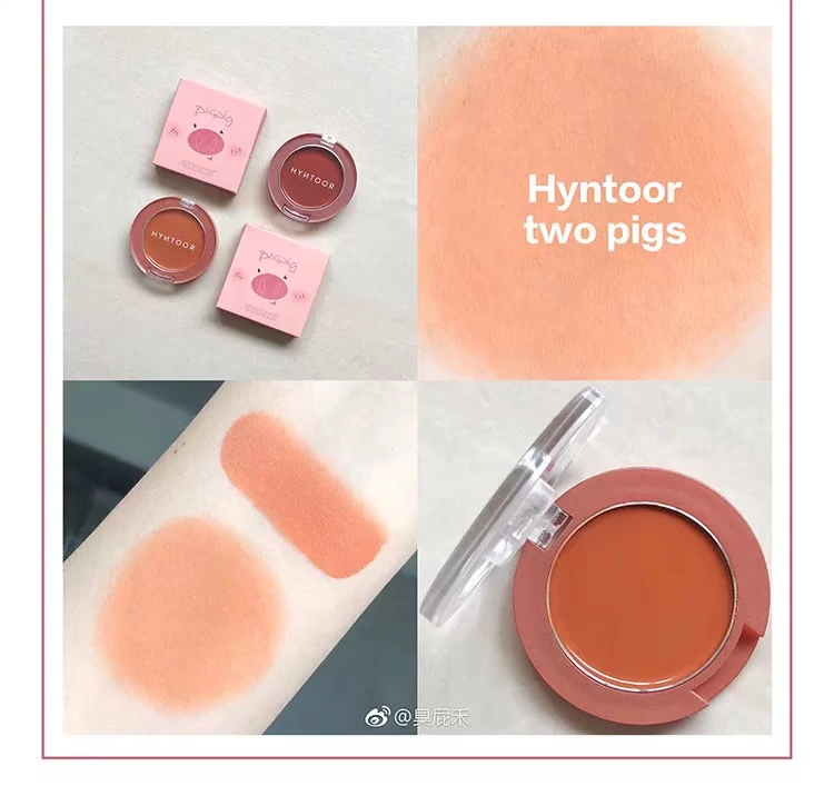 Hàn Quốc với cô gái trái tim hyntoor thỏ đen lợn lợn kem cháy nắng kem mousse má hồng trang điểm nude - Blush / Cochineal