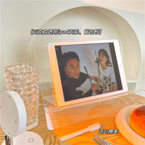 Korea ins minimalist style transparent acrylic tablet PC iPad universal bracket Storage bracket Reading bookshelf