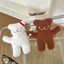 Korean ins cute love bear soft soothing doll Baby sleeping doll doll girl heart birthday gift