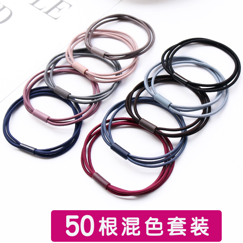 Net red tie hair accessories rubber band hair band women's head rope Korean small fresh headdress adult simple hair rope leather case