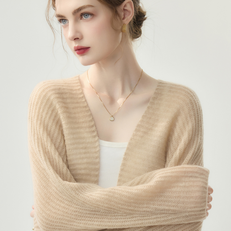 Silk Cashmere Cardigan for Women, Thin Sweater, Lazy Style, V-Neck, Loose Knitwear, Cashmere Shawl Jacket Silk Cashmere Cardigan for Women, Thin Sweater, Lazy Style, V-Neck, Loose Knitwear, Cashmere Shawl Jacket