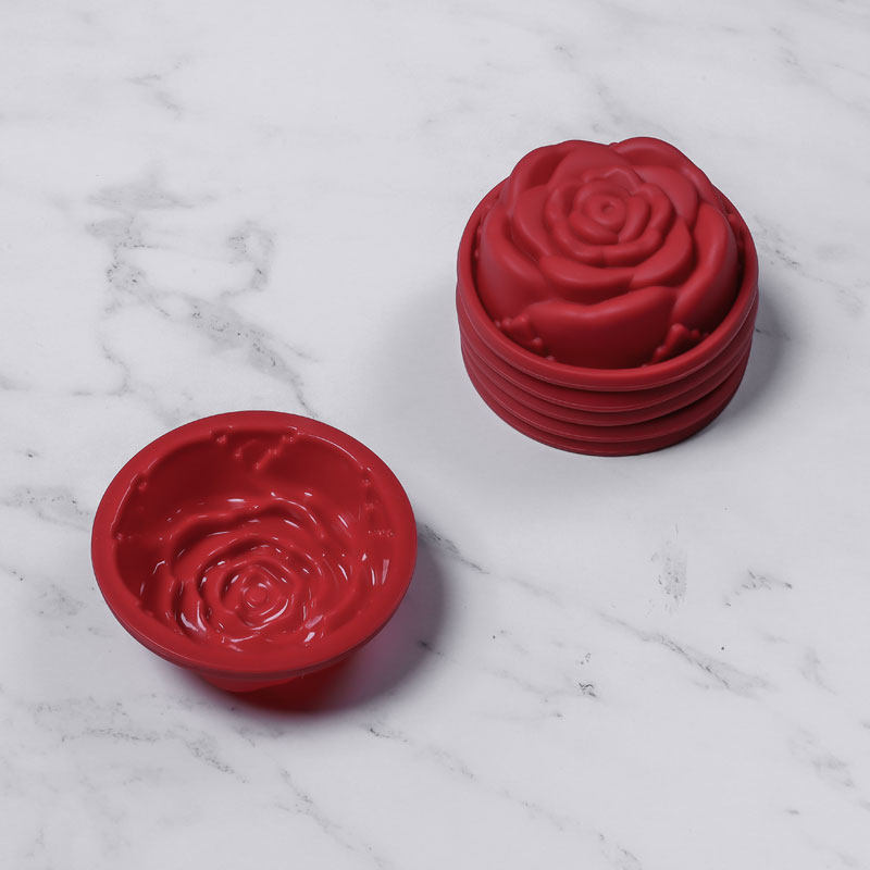 Exit France Mini coo-mug hoff cake Cake Mold Solid Rose Floras handmade 6 pieces