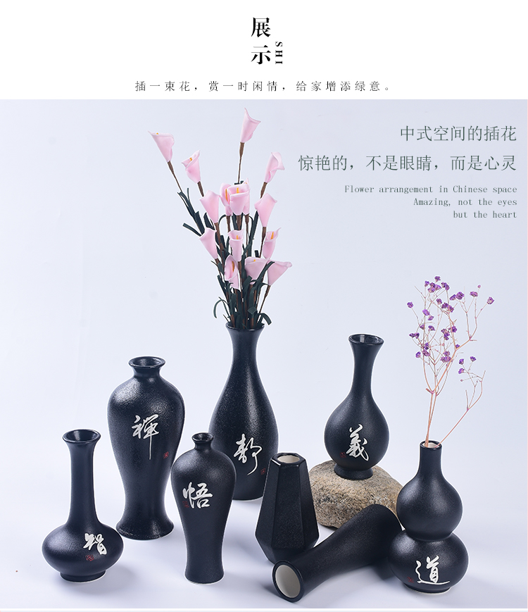 Black Road Po bình cổ điển Hiện đại Sáng tạo Trang chủ Phòng khách Trang trí Hoa Trang trí Thủ công Hydroponics Container Hoa Chèn - Vase / Bồn hoa & Kệ bình cắm đào