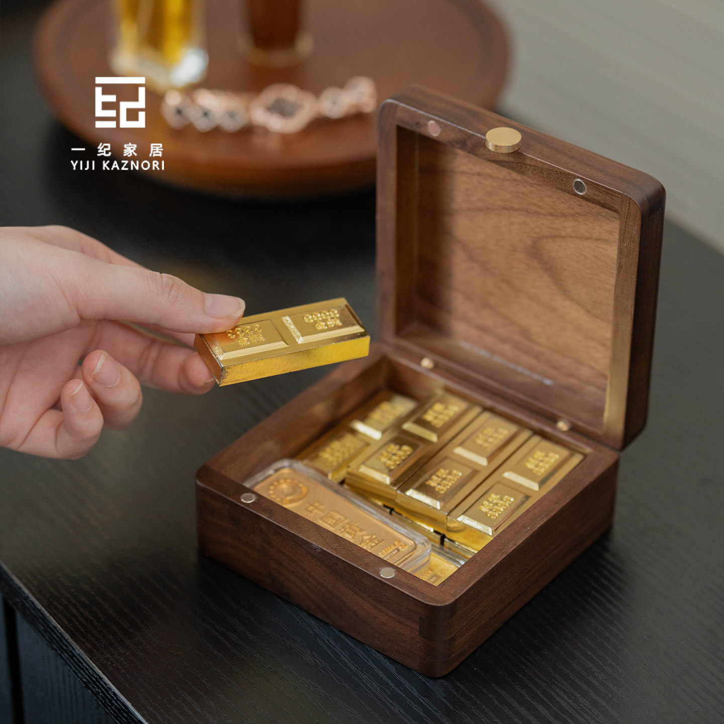 金條收納盒5克10十克20g可攜式高檔精緻黃金小金塊金豆存放收藏盒子