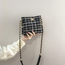 lamode leather autumn winter small bag womens 2020 new womens bag limited foreign style Joker chain shoulder bag