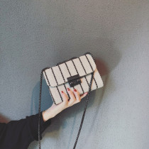 Lamode big brand real leather bag 2020 new wild ins Super fire shoulder bag chic chain small square bag