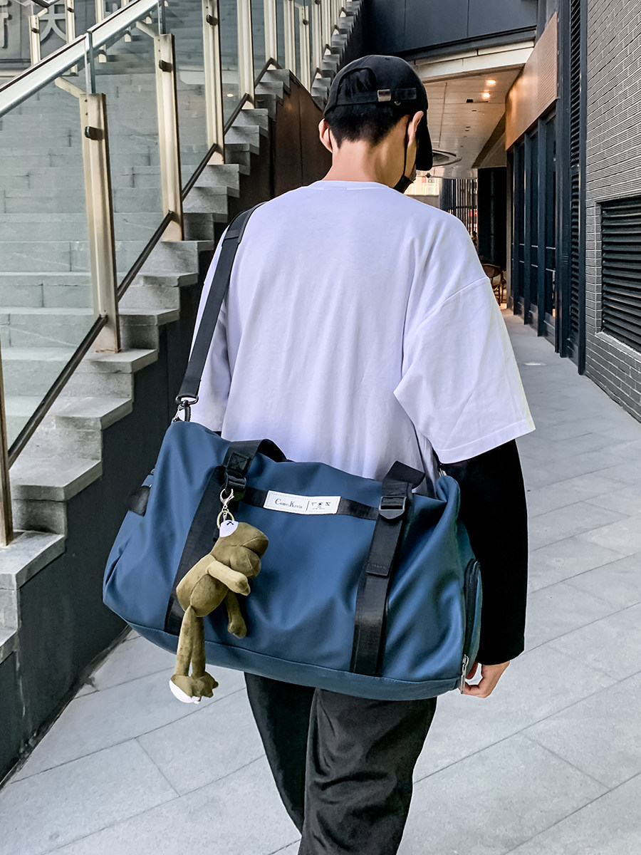 La mode short travel bag female hand luggage bag for business travel large capacity dry and wet separation training fitness